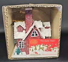 Kurt Adler Paper Putz Christmas Village Red House The Early Years 2000s NOS picture