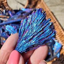 Peacock Feather Aura Kyanite Crystal  Rainbow - Stuffed Bag picture