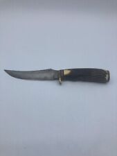 Vintage Schrade 498 Fixed Blade Knife Antler Handle picture