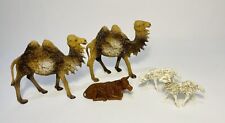 Italy Antique Vintage Manger Nativity Animals Camels Sheep Ox picture