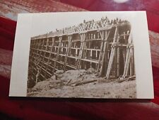 a Vintage Postcard Old Railroad Photo Wooden Dale Creek Bridge Union Pacific WY picture