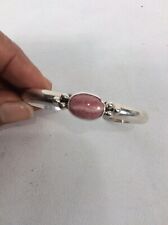 Native American Navajo Sterling Silver 925 Pink Stone Cuff Bracelet picture