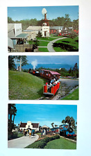 Three Railway Postcards, Candy Cane Express, Busch Gardens, Pioneer Village picture