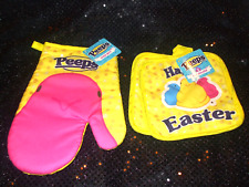 PEEPS EASTER SET OF 2 (YELLOW) POTHOLDERS & 1 (YELLOW) OVENMIT NEW W/ TAGS picture
