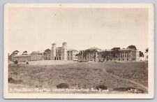 San Diego California, Naval Hospital Construction, VTG RPPC Real Photo Postcard picture