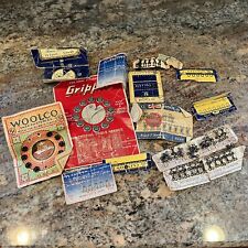 Vintage Sewing Accessories Lot Hooks & Eyes Loops Dress Fasteners Snaps picture