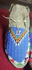 Vintage Native American Beaded Moccasins  - Mens picture