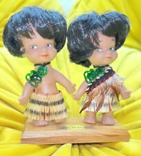 E 🏵️Old Rare Vintage New Zealand Souvenir Native Indigenous Tribal People Dolls picture