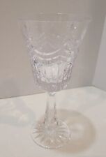 Signed FABERGE Lead Crystal Grand Palais Wine Glass Goblet Cut to Clear picture