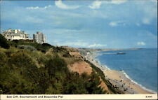 Bournemouth Dorset Co England East Cliff beach Boscombe Pier 1970 postcard picture