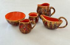 Set Of 5 Handmade Pottery Pieces By Mayo Unique And Rare Signed picture