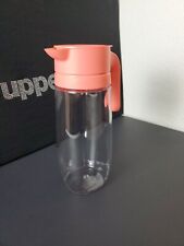 Tupperware Clearly Elegant Acrylic Pitcher 1.7L / 7.25 Cup Orange & Sheer  picture
