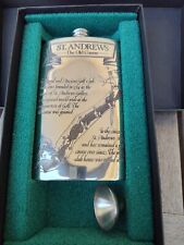 St. Andrews The Old Course Open Championship English Pewter Flask Used  picture