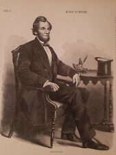 PRESIDENT ABRAHAM LINCOLN Antique HARPER'S WEEKLY 1861 Wood Engraving Art Print  picture