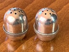 Art Deco French Silver Plated Salt & Paper Shakers Marked MODELE DEPOSE c.1930's picture