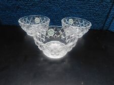 Set of 3 Lenox crystal diamond cut bowls 3 3/4