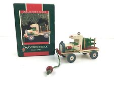 Hallmark Wooden Truck #6 Keepsake Christmas Ornament 1989 Nostalgic Childhood picture