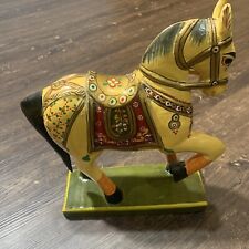 Vintage Beautiful Hand Painted Decorative Wooden Horse picture