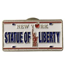 Vintage New York Statue of Liberty License Plate Travel Souvenir Pin picture