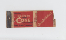 Koppers Miami Coke Antique Vintage Matchbook Cover picture