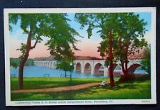 Harrisburg, PA, Cumberland Valley Railroad Bridge, Susquehanna River, 1940's picture