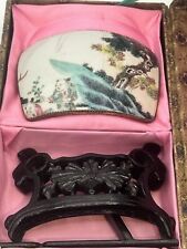 Chinese Porcelain Faience Ware Courting Scene Painting Original NOS picture