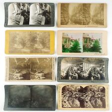 New York State Stereoview Lot of 8 Cohocton Watkins Glen NYC Keeseville E1207 picture