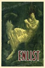 1915 Enlist Lusitania World War I Historic Fred Spear Art Poster - 24x36 picture