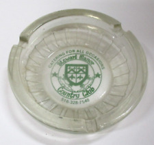 Vintage Stewart Manor Country Club Glass Ashtray picture