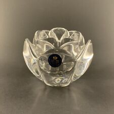 Royal Copenhagen Crystal Votive Candle Holder Flower Bud Heavy VTG 3