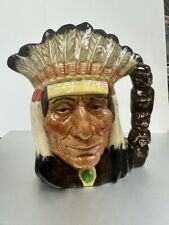 VINTAGE ROYAL DOULTON NORTH AMERICAN INDIAN TOBY PITCHER MUG D6611 1966 LARGE picture