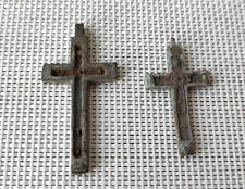 German WW2 Wehrmacht Soldier Personal Catholic Brass Crucifix Cross War Relic picture