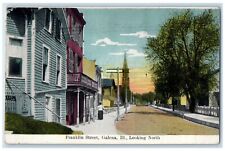 1908 Franklin Street Looking North Exterior Building Galen Illinois IL Postcard picture