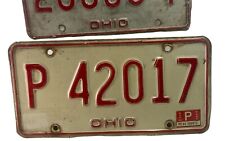 Ohio METAL Embossed License Plate Last Renewed 1980 Plus Added Bonus Plate picture