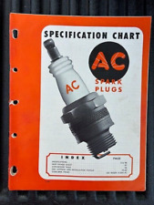Rare Original Vintage AC Spark Plugs Spec Chart booklet 39 pages picture