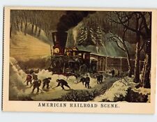 Postcard American Railroad Scene picture