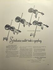 J. Walter Thompson Advertising Stradivarius Violins Vintage Print Ad 1941 picture