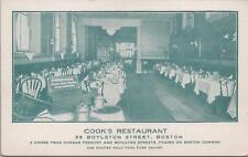 Postcard Cook's Restaurant Boston MA  picture