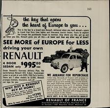 1956 Renault French Car $995.00 Vintage Print Ad 2711 picture