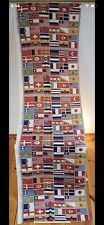 1876 FLAGS OF ALL NATIONS (39-star American flag) Museum Quality Antique Textile picture