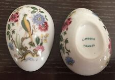 LIMOGES FRANCE Egg Trinket Jewelry Box French Porcelain 3 1/4