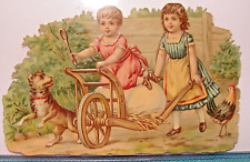 Antique Victorian Die Cut Scrap =Salvaged from Water logged Scrap Book** picture