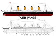 RMS TITANIC OCEAN LINER SHIP ANNOTATED 12X18 PHOTO POSTER GRAPHIC ART DESIGN picture