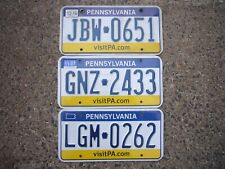 Bulk Lot of 3 Pennsylvania VisitPA License Plate Plates Visit PA Lot - GNZ-2433 picture