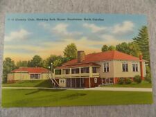 Henderson North Carolina NC Bath House and Country Club Vtg Postcard Unposted picture