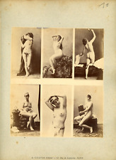 Calavas, nude studies for painter.  Vintage Albumen Print Albumin Print  picture