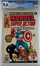 MARVEL SUPER ACTION #1 CGC 89.6 WHITE PAGES 1977 CAPTAIN AMERICA picture