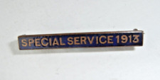 Antique Primrose League ‘SPECIAL SERVICE 1913’ Enamel Pin Badge picture
