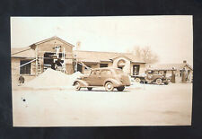 REAL PHOTO DIGHTON KANSAS GAS COMPANY OLD CARS POSTCARD COPY picture