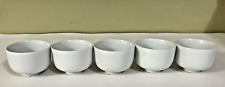 5 White Porcelain Tea Cups Good for Tea or Sake picture